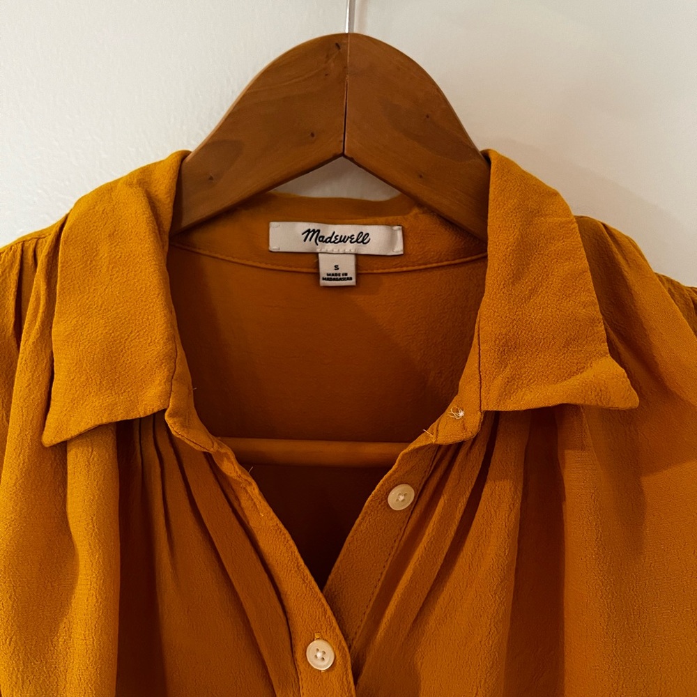 Madewell Central Shirt  - S - mustard / goldenrod